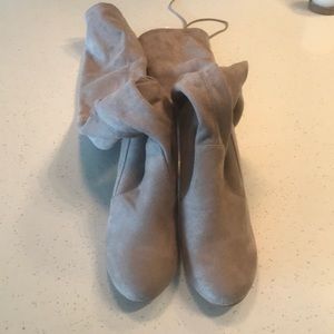 chinese laundry ran over the knee heeled boot